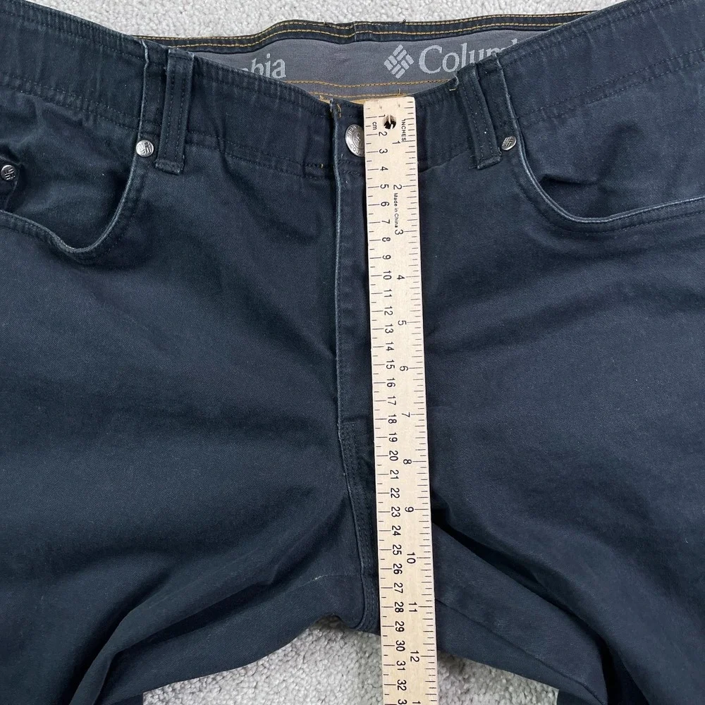Columbia Pants Mens 34x30 Black Stretch Canvas 5-Pocket Utility Hiking Outdoors